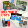 multiple uses, trampoline, rain boots, bunkbed, pool