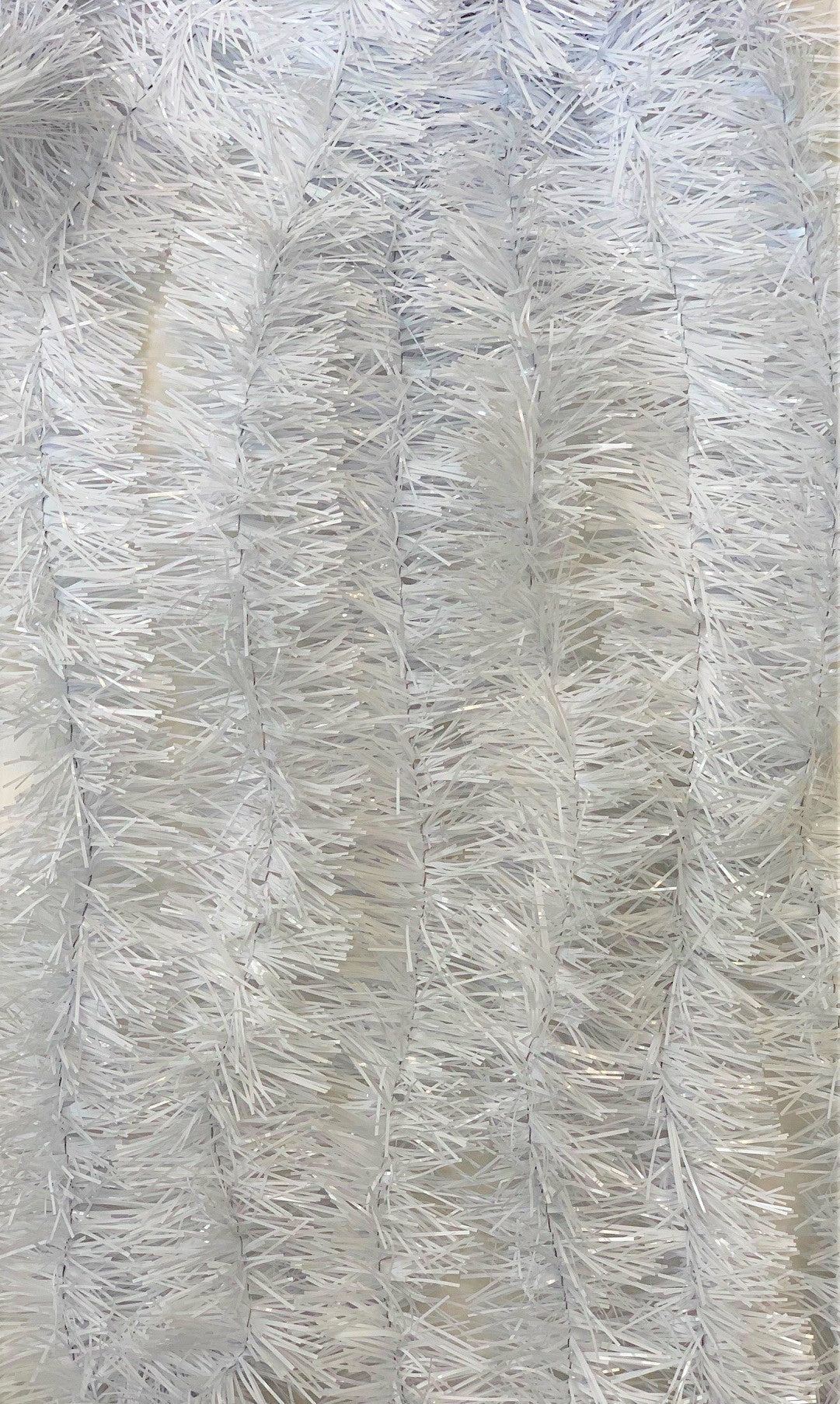 Tinsel Garland White Holiday Décor 15 Feet - FixFind