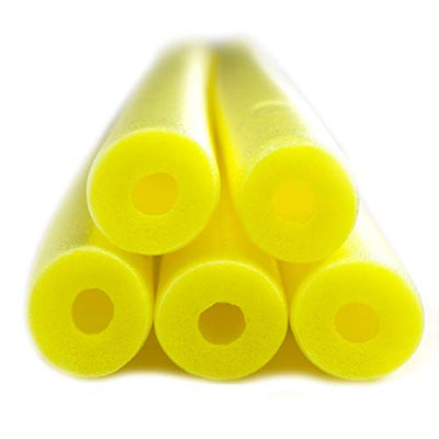 FixFind Bright Yellow 52 Inch Pool Swim Noodle 5 Pack