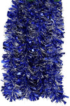 Tinsel Garland Blue with Silver Needles 12 Feet