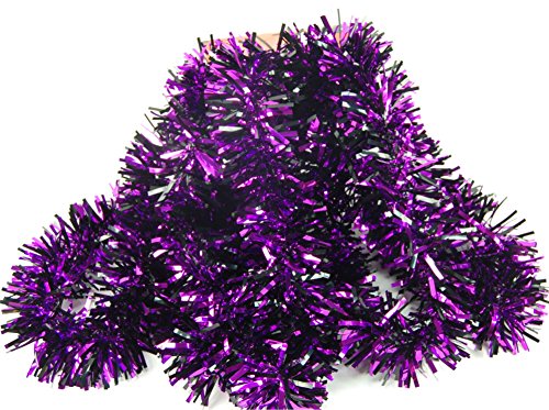 Tinsel Garland Black Garland with Adorable White Ghosts Halloween